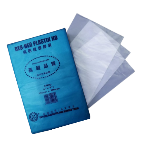 HM Plastic Bag (6x9)inch 0.6kg +/-15cm x 23cm  (0.015mm)