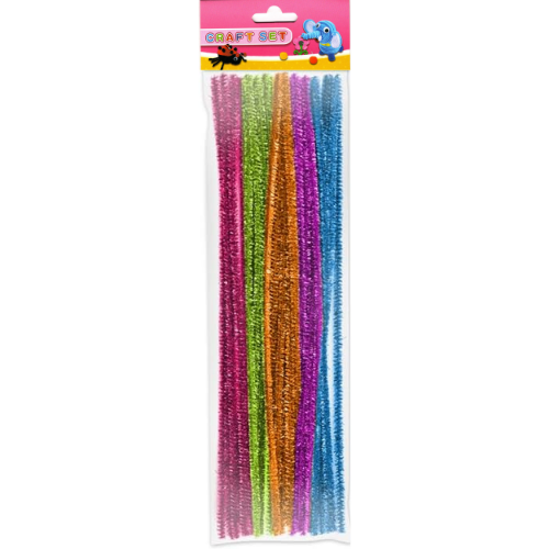 DIY Craft Chenille Stems Tinsel Pipe Cleaners 30pcs