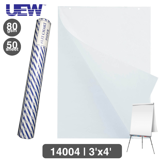 UEW Flipchart Paper 14004 3'x4' 80gsm 50's
