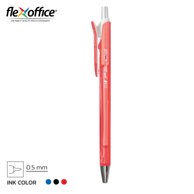 Flexoffice PSLIDE Retractable Ball Pen 0.5mm FO-GELB06