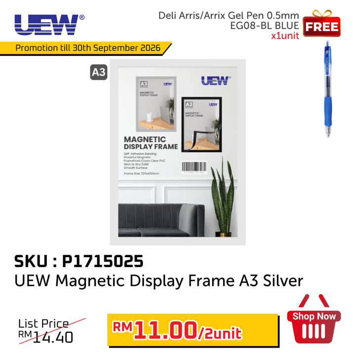 Promo@UEW Magnetic Display Frame A3