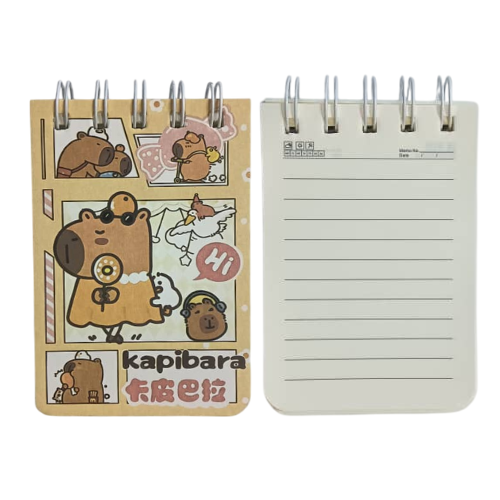 Kapibara Spiral Pocket Note Book