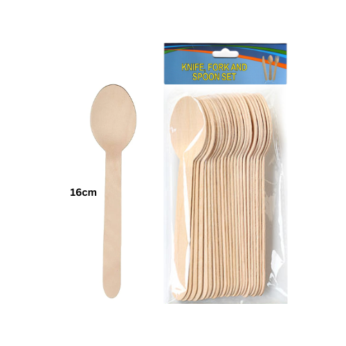 Wooden Disposable Spoon 160mm 50's