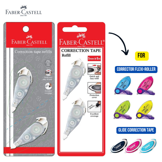 Faber-Castell Correction Tape Refill 2's Blister