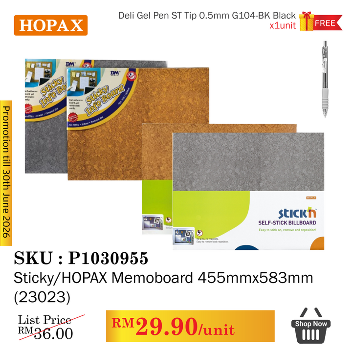 Promo@Sticky/HOPAX Memoboard 455mmx583mm (23023)