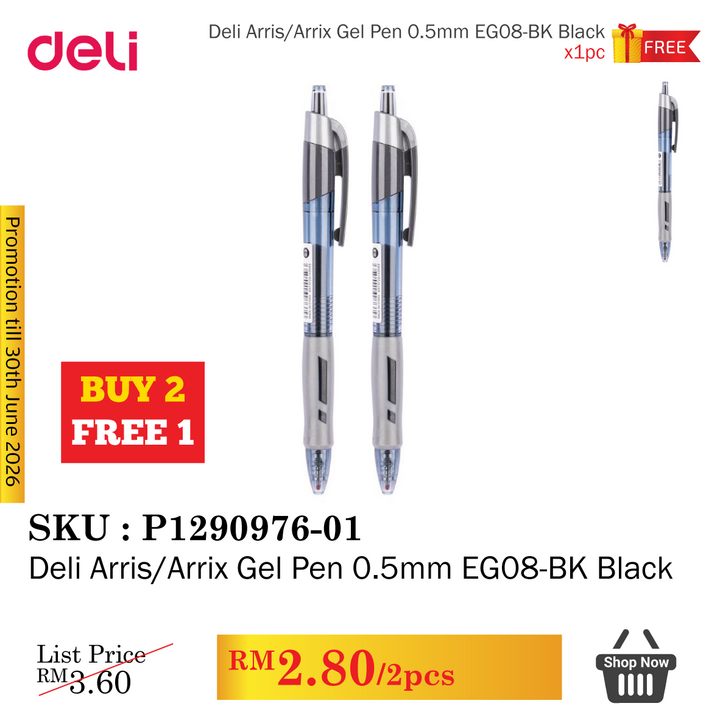 Promo@Deli Arris/Arrix Gel Pen 0.5mm