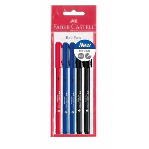 Faber-Castell Ball Pen Pro-Wryte 0.5mm 5's/pkt