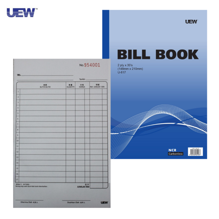 UEW Bill Book NCR 2ply 30's