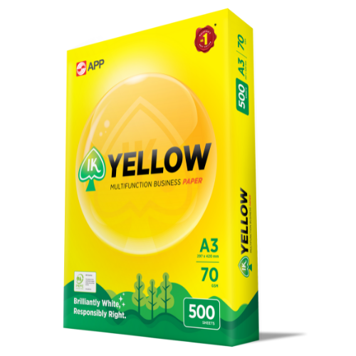 IK Yellow A3 Paper 70gsm 500's