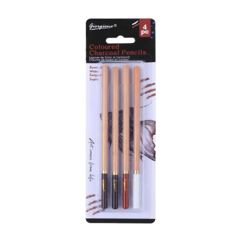 Giorgione Coloured Charcoal Pencils Set 4's