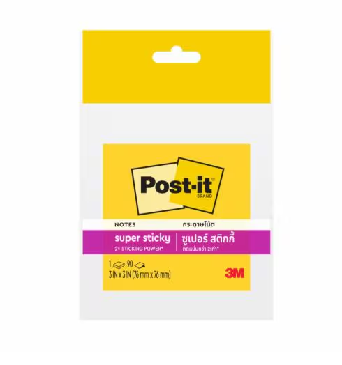 3M Post It Super Sticky Notes 3''x3'' (90's)