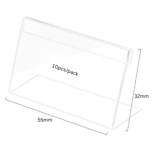 Acrylic Stand Bothside 32x55mm (10's/pack)