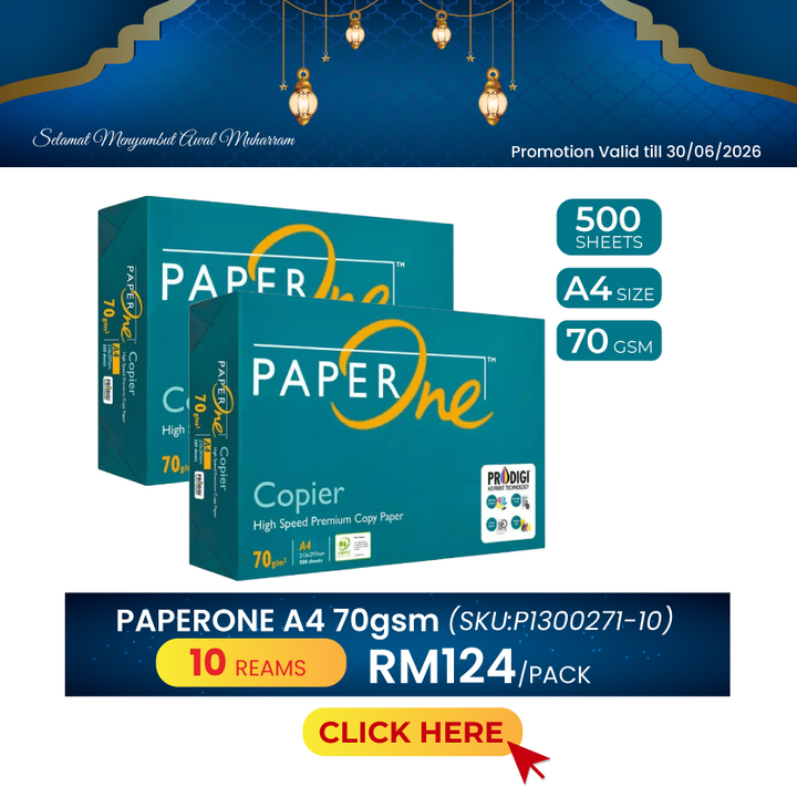 Promo@10reams PaperOne Green Box A4 Paper 70gsm 500's