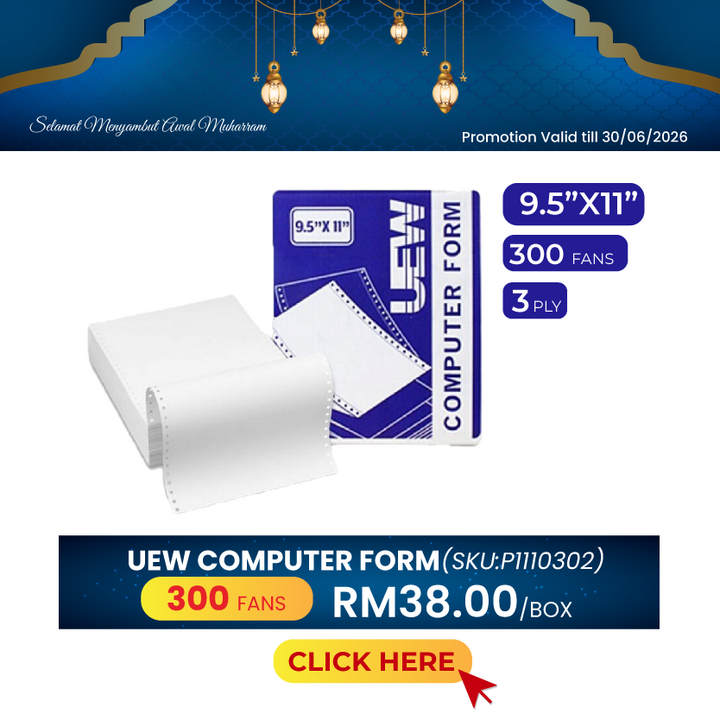 Promo@1box UEW Computer Form NCR 3ply  9.5x11 300F