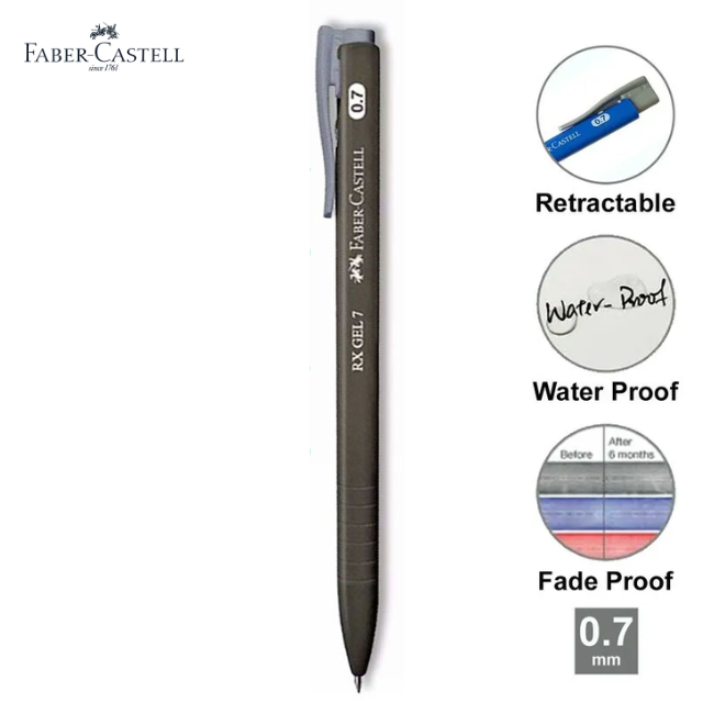 Faber-Castell RX Gel Pen Retractable 0.7mm