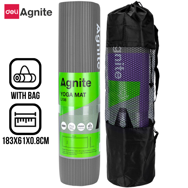Deli Agnite NBR Yoga Mat EL108 183x61x0.8cm