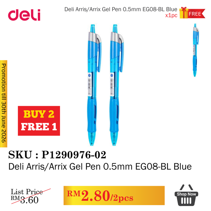 Promo@Deli Arris/Arrix Gel Pen 0.5mm