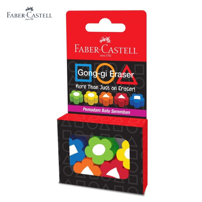 Faber-Castell Eraser Gong-Gi PF & DF 5's/box (583700)