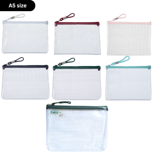 Kinhshion Zipper Soft Mesh Clear Case A5-321