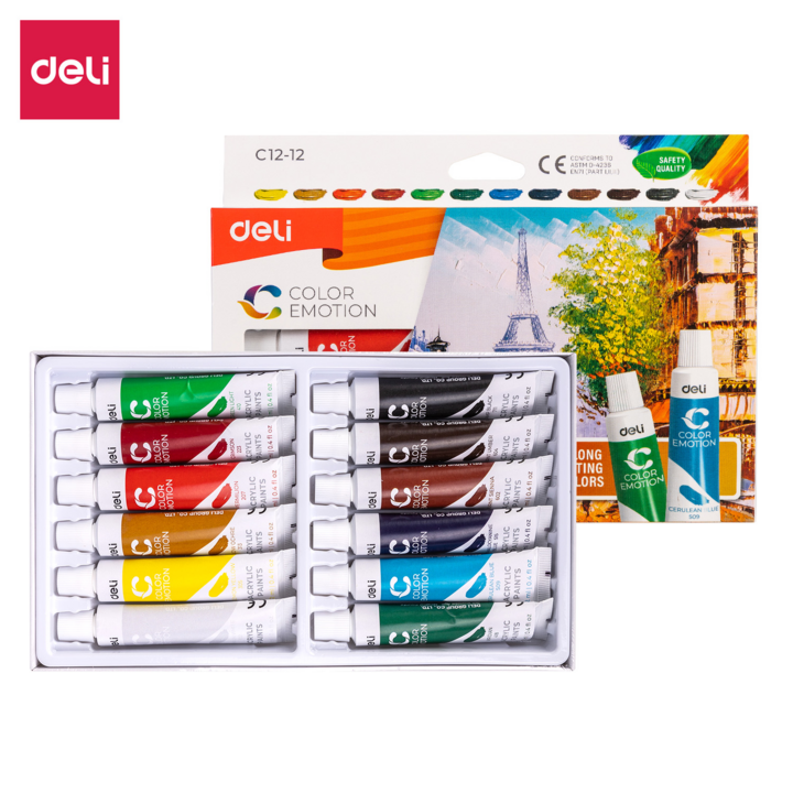 Deli Color Emotion Acrylic Paints 12ml/tube