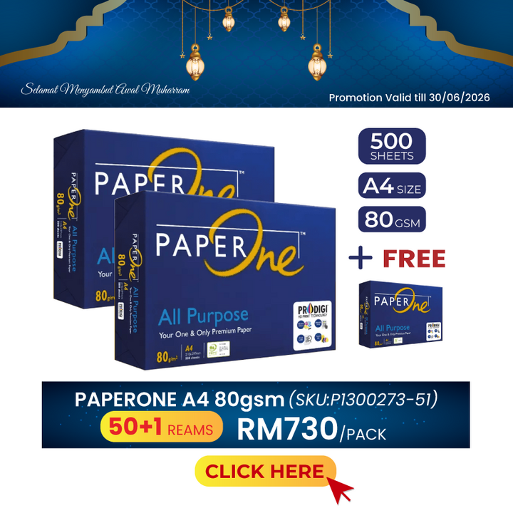 Promo@50reams PaperOne Blue A4 Paper 80gsm 500's