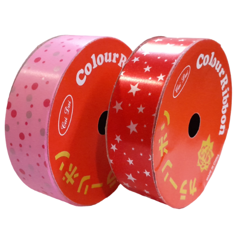 Plastic Ribbon 32mm For Present 12YD Floral