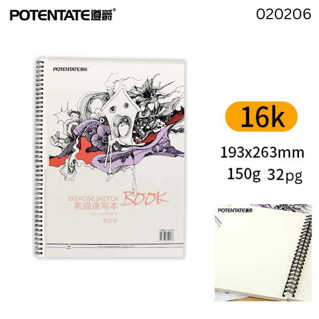 POTENTATE Wire-O Sketch Book