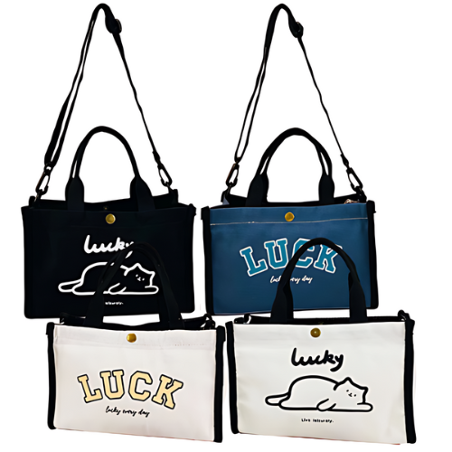 Canvas Tote Handbag Dual Handle