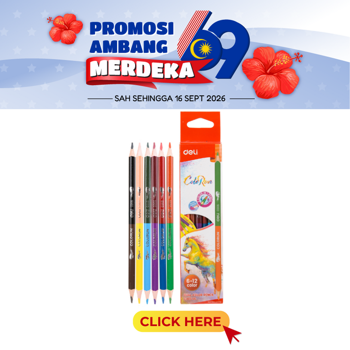 Merdeka@Deli Dual Colour Pencil 6=12 Colours C005 00
