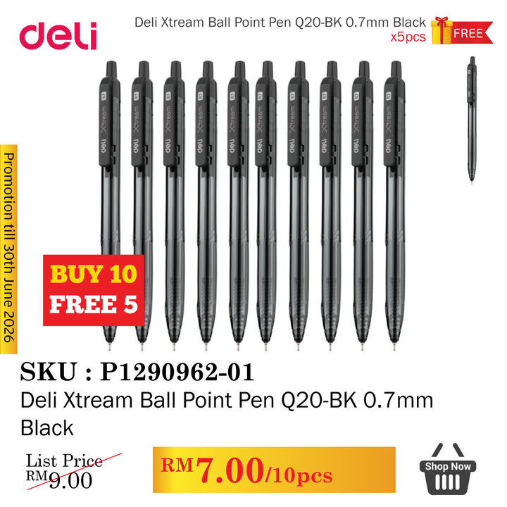 Promo@Deli Xtream Ball Point Pen 0.7mm