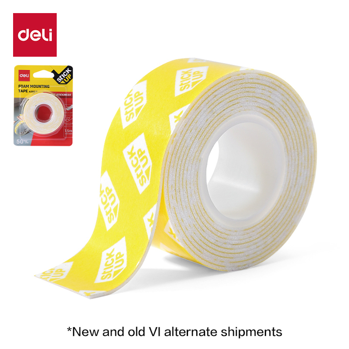 Deli Mounting Tape EA35011 1mm*25.4mm*1.5m White