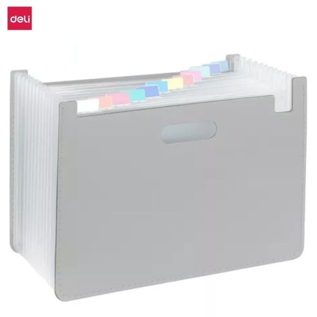 Deli Expanding File Light Grey/Blue