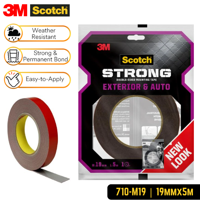 3M Scotch Exterior & Auto Double Sided Mounting Tape