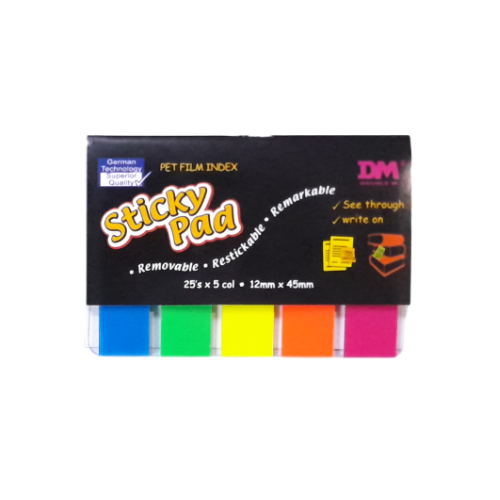 Sticky Flag Film PET-1250-5 12x50mm Neon Colour