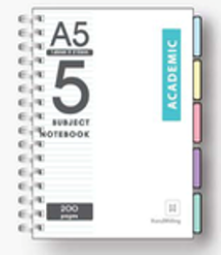 Masterprint Flagship Series  A5 5 Subject Notebook 200pgs - HWF-5S-A5