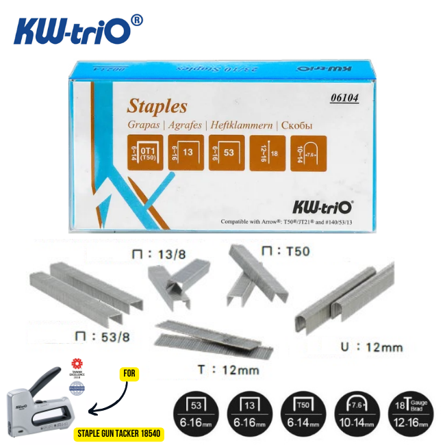 KW-trio Staples 06104 4-in-1 for Gun Tacker 18540