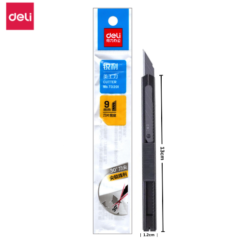 Deli Autolock Cutter 9mm 30 Degree TD201 Black