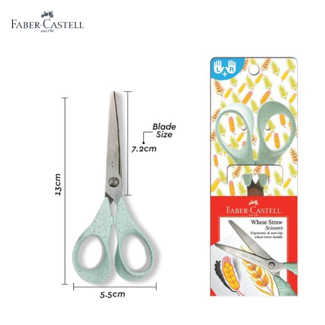Faber-Castell Wheat Straw Scissors 130mm Left & Right Handed