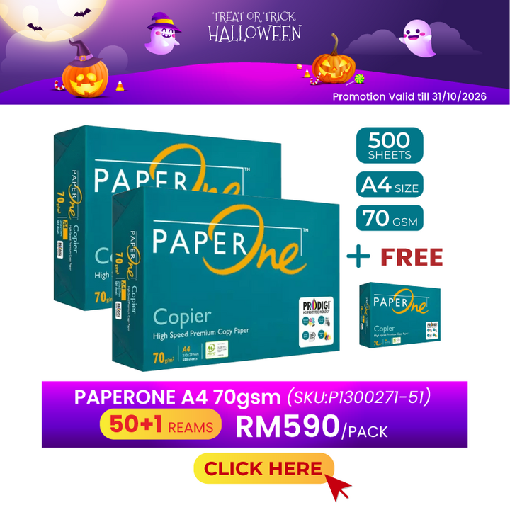 Promo@50reams PaperOne Green Box A4 Paper 70gsm 500's