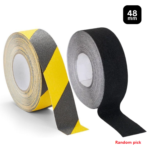 Anti-Slip Hazard Warning Floor Tape Yellow/Black /Black 48mm