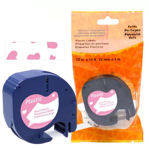 UEW 91201HB UK Plastic Love On White (12mmx4m) Compatible Dymo Letra