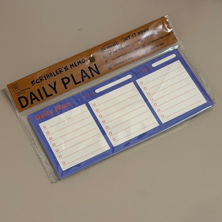 Handwriting^ Scribbler's Long Memo 30 Sheets Weekly Plan
