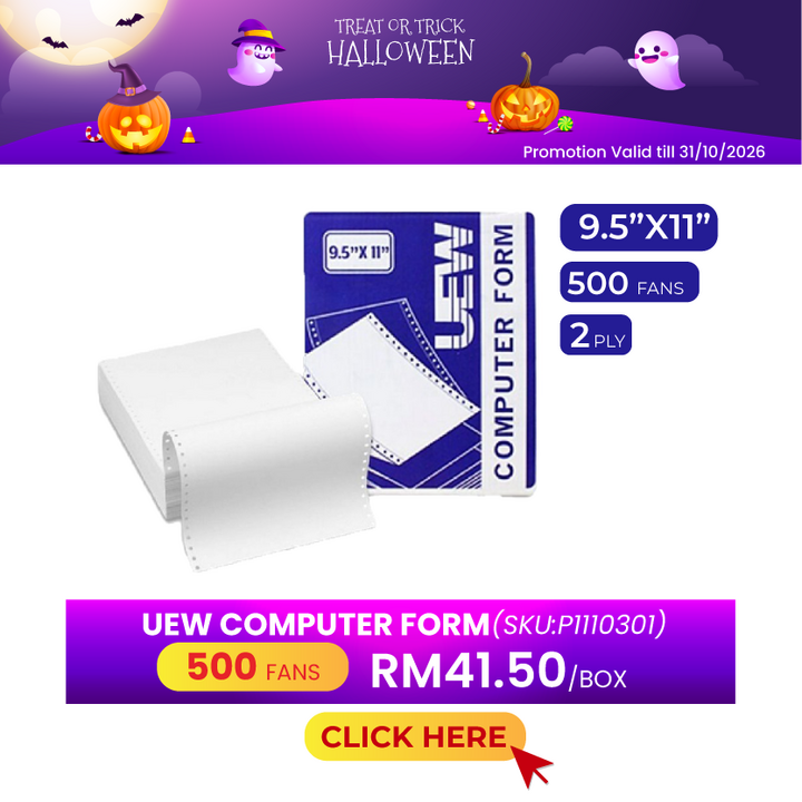 Promo@1box UEW Computer Form NCR 2ply 9.5x11 500F