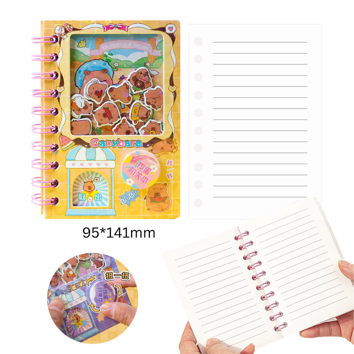 Capybara Spiral Notebook 48K 95x141mm