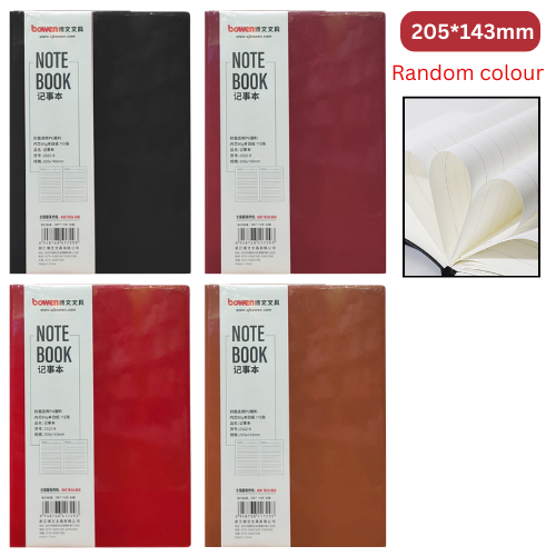 BOWEN Single Lined Notebook 112's 80g 205*143mm 2522-9 Mix Colour