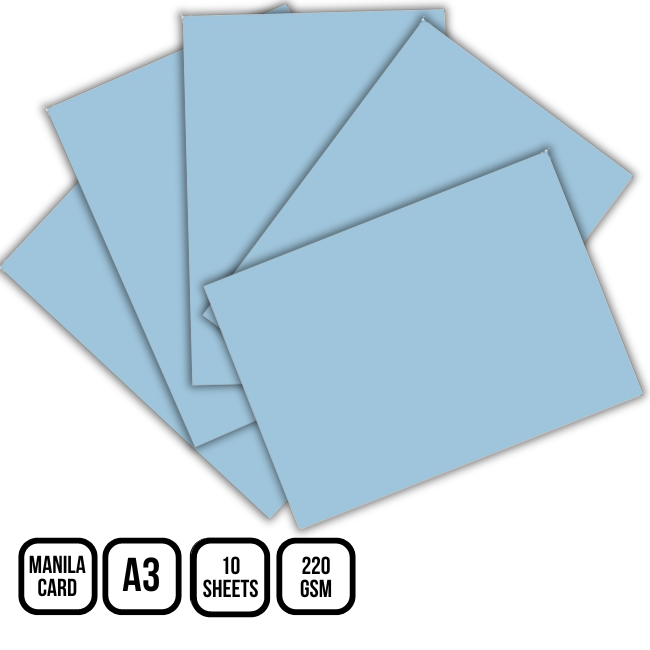 Manila Cardboard A3 220gsm (4 Sheet Card) (10pcs/PKT)