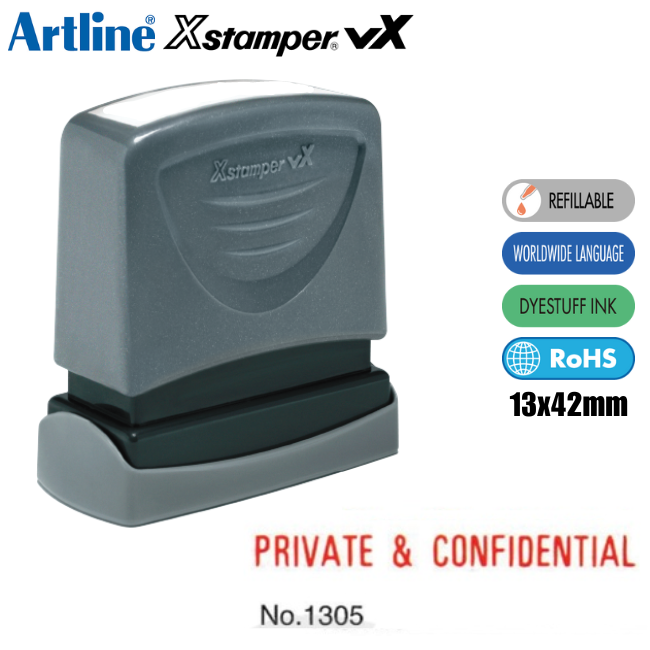 Artline X Stamper (Privated & Confindential) ES-BV - Red