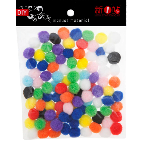 DIY Colourful Cotton Ball 25mm