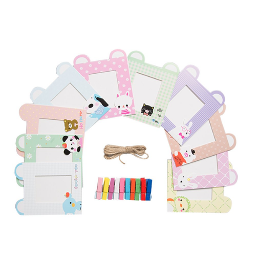 Paper Photo Frame 3in x 3in with 10's Peg Clip