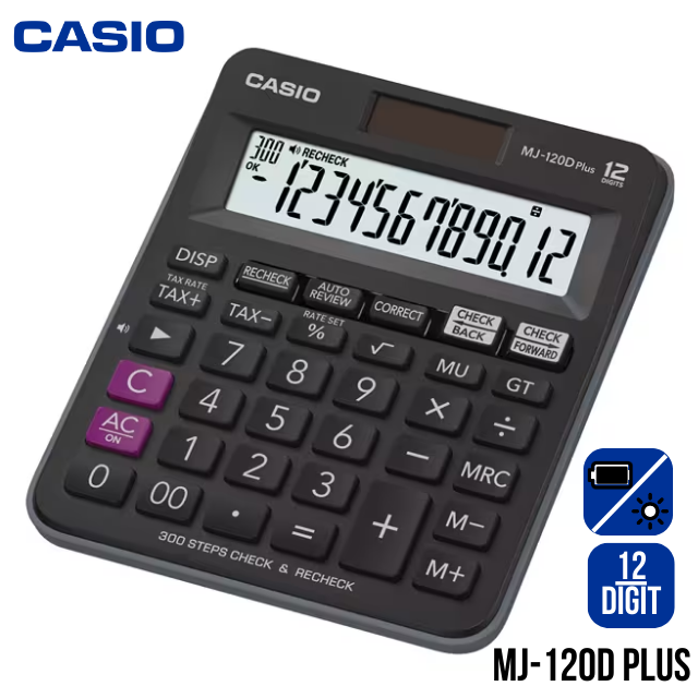 Casio Desktop Calculator  with 300 Steps Check
